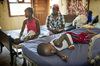 Children on hospital beds